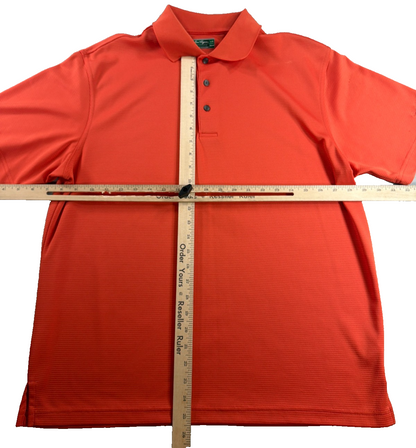 Ben Hogan Performance Golf Collection Polo Mens L Coral Orange Short Sleeve