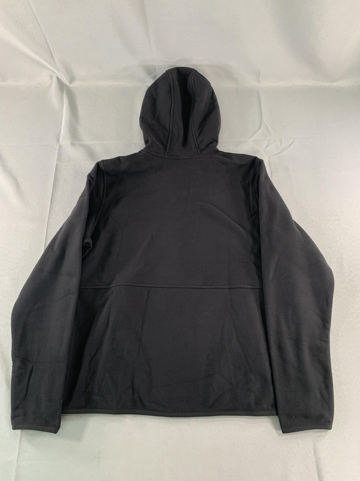 The North Face Hoodie Womens Large Black Fleece Pullover Circular Design Logo