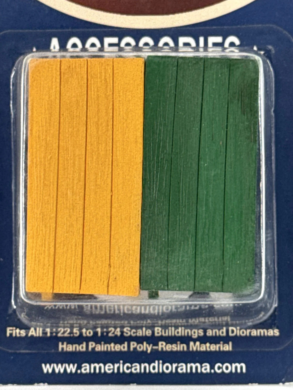 American Diorama 1:24 Scale Bench Accessory Yellow Green Display Scene Prop NIB