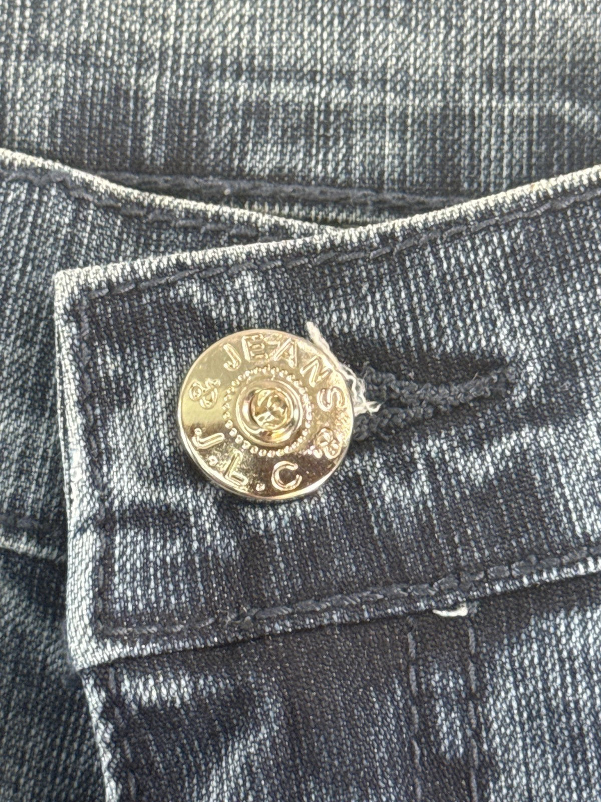 Ke Li Mei Jeans Womens Size 30 Blue Embroidered Floral Straight Leg Denim Pants