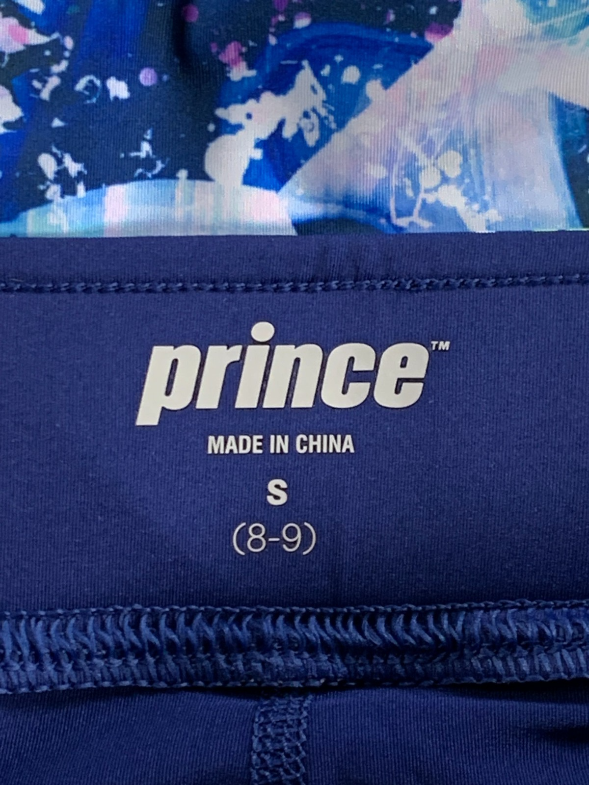 Prince Girls Tennis Skort S 8-9 Cosmic Confetti Blue Stretch Wicking NWT Apparel