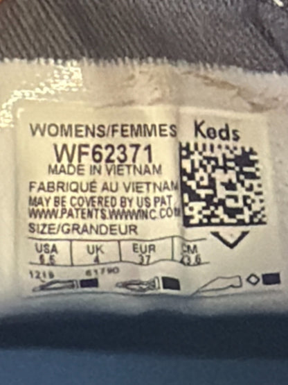 Keds Center III Women 6.5 Gray Chambray Lace Up Canvas Sneaker WF62371 Low Top
