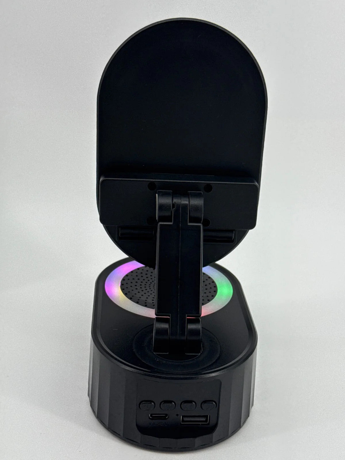 5-in-1 Wireless Induction Bluetooth Speaker Phone Holder RGB Light Rechargeable