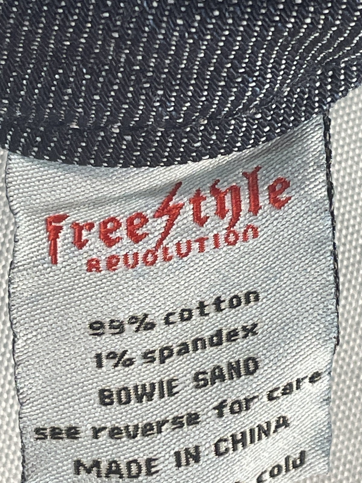 Freestyle Revolution Jeans Womens 22 Blue Bowie Sand Stretch Denim Straight Leg