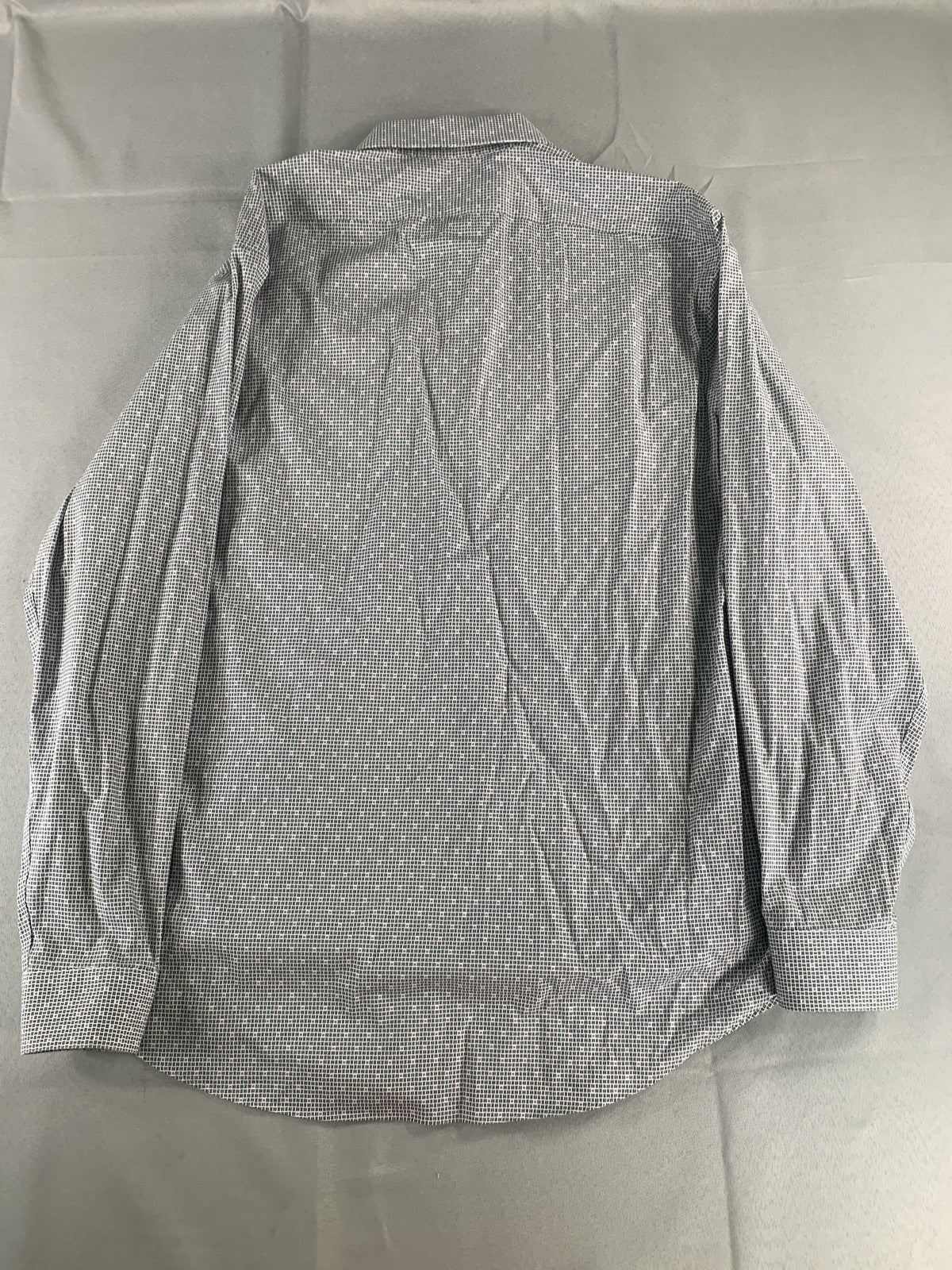 Calvin Klein Shirt Mens XL Slim Fit Gray Steel+ Stretch Wrinkle Free Dress Top