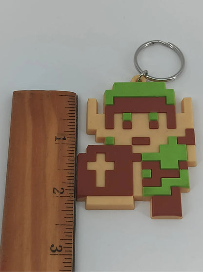 Zelda Link 8-Bit Pixel Keychain Nintendo Game Character Collectible Used HTF