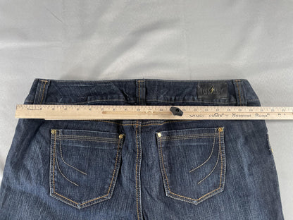 Freestyle Revolution Jeans Womens 20 Dark Wash Stretch Denim Bowie Sand Straight