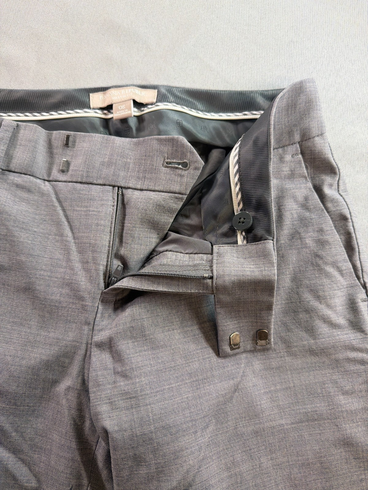 Banana Republic Martin Fit Dress Pants Womens 0 Petite Gray Trousers Career