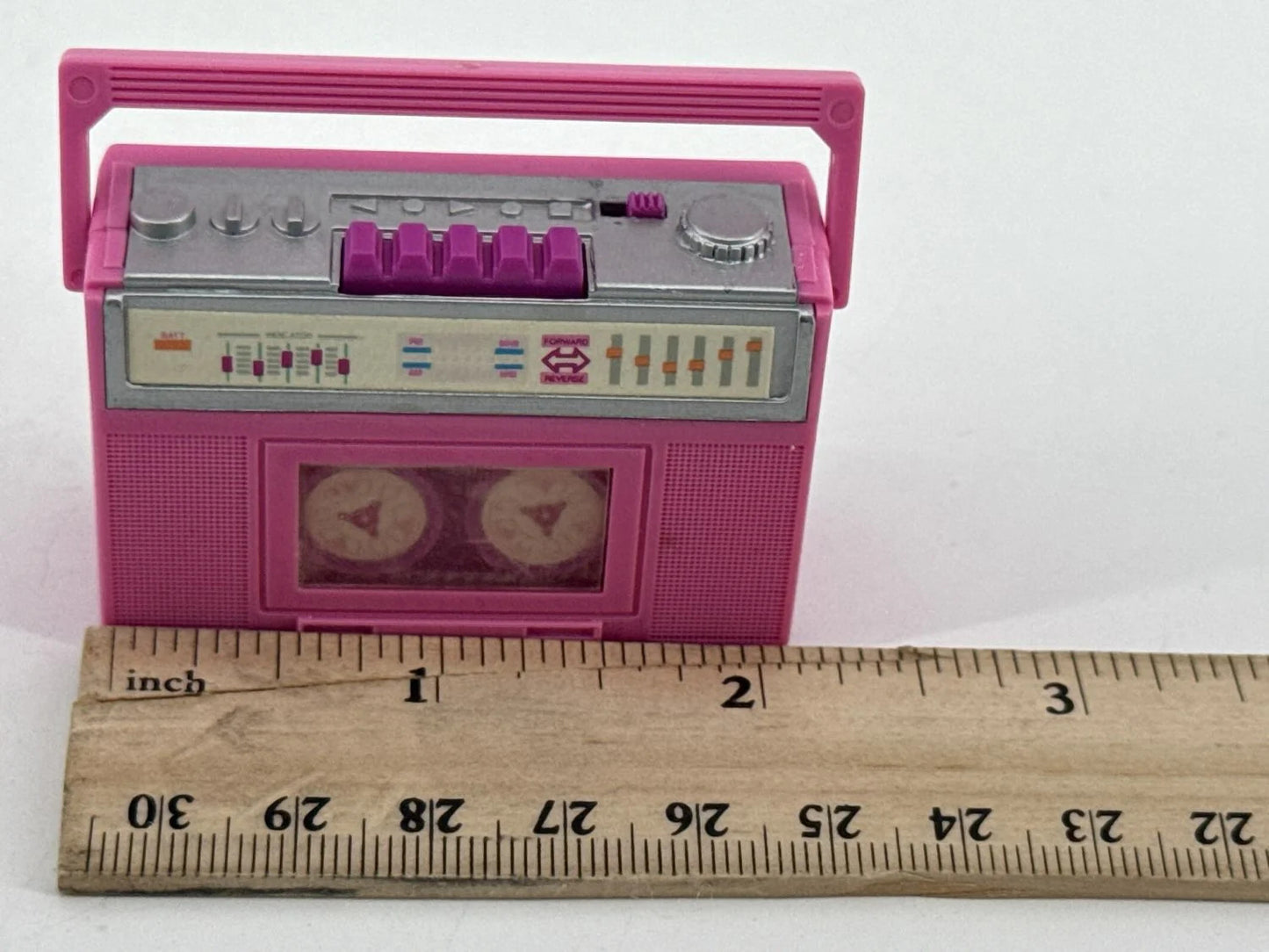 Barbie Pink Boombox Cassette Wind-Up 1980s Action Accents Radio Mattel Retro