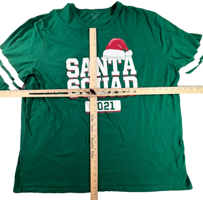 Santa Squad 2021 Christmas Long Sleeve Shirt Kids XXXL Green Place Cotton NWT