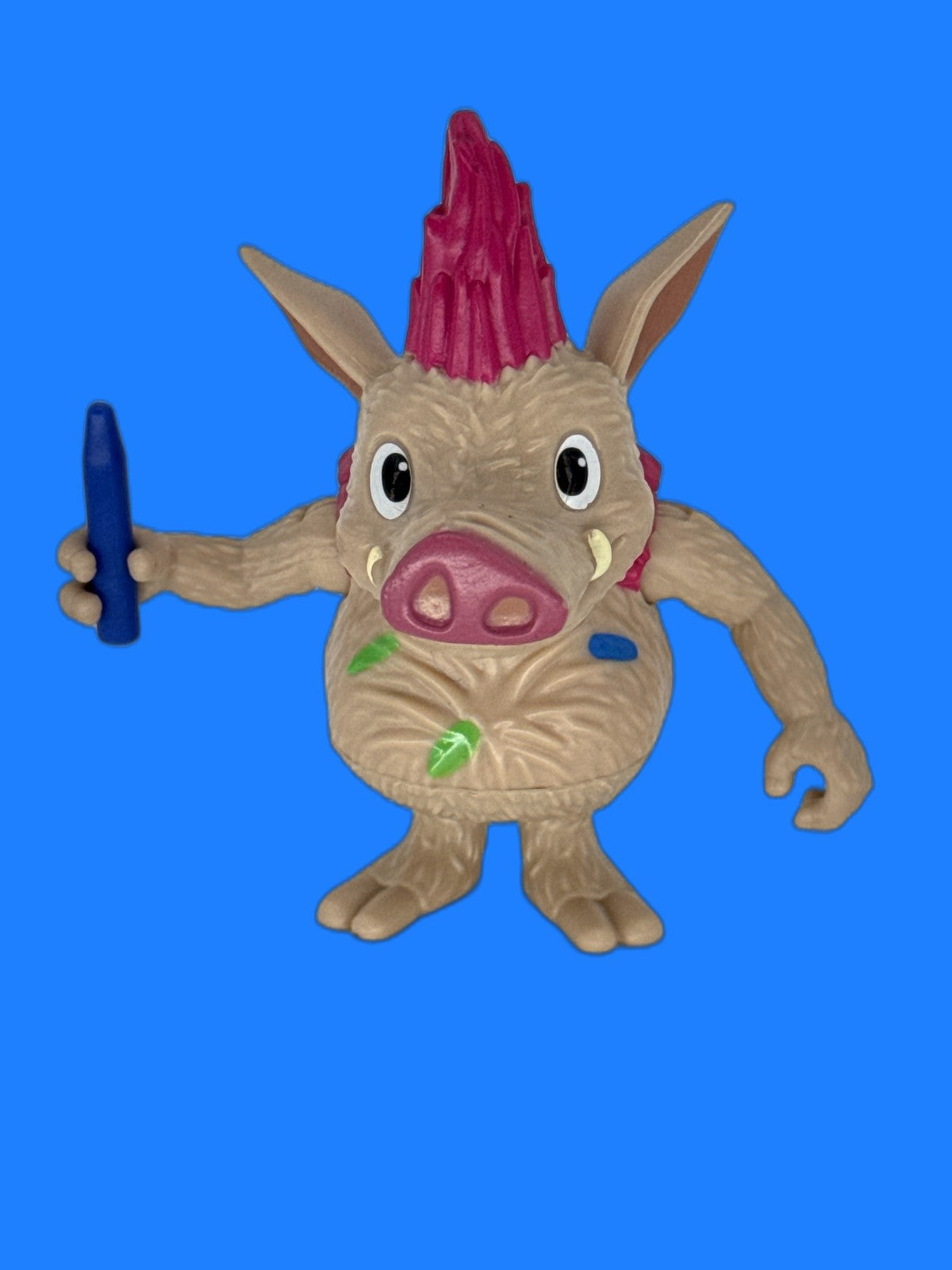 Playmates Mutant Tots Rocksteady TMNT Monster Figure Brown Plastic Movable Arms