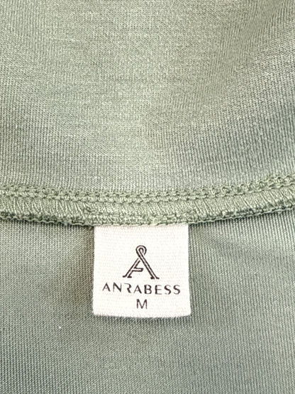 ANRABESS Half Zip Sweatshirt M Mint Green Long Sleeve Relaxed Fit Fleece