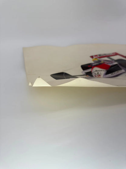 Ayrton Senna McLaren Print Cademartori Signed Ltd 72 500 F1 Racing Art Vintage