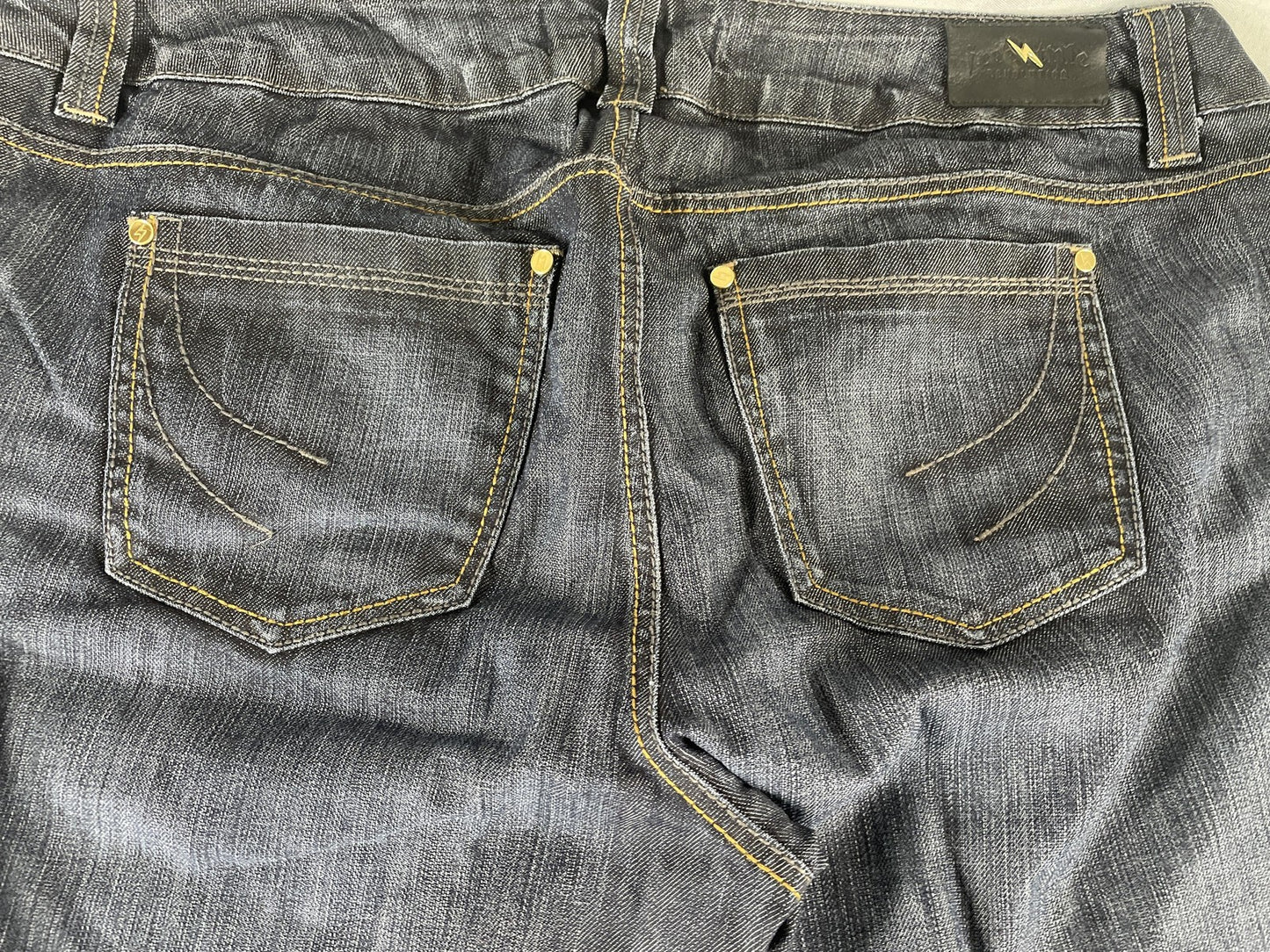 Freestyle Revolution Jeans Womens 22 Blue Bowie Sand Stretch Denim Straight Leg