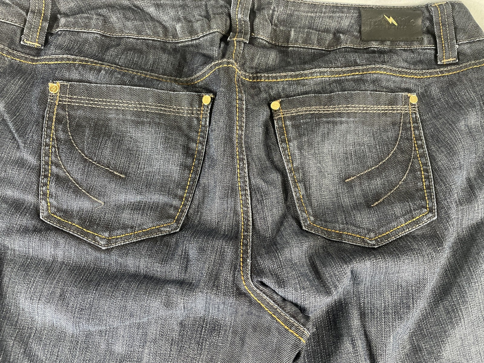 Freestyle Revolution Jeans Womens 22 Blue Bowie Sand Stretch Denim Straight Leg