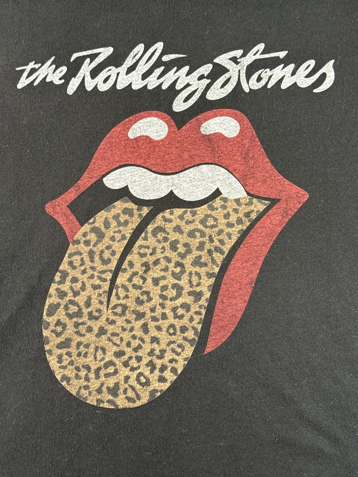 the Rolling Stones Tee Leopard Tongue Graphic the Rolling Stones Band T Shirt To