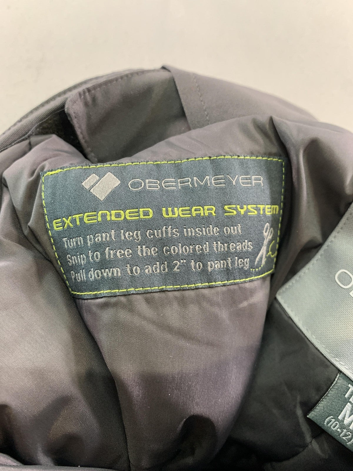 Obermeyer Brisk Snow Pants Youth Medium 10-12 Gray Basalt Waterproof Insulated