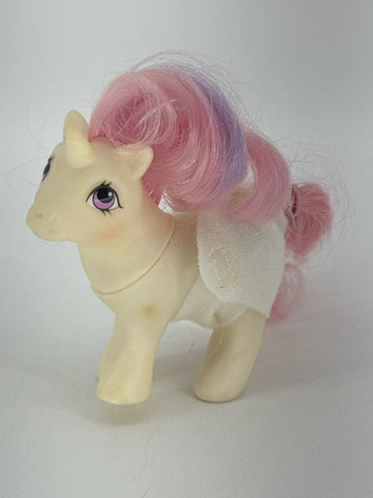 1984 G1 My Little Pony Baby Moondancer Unicorn Hasbro MLP Vintage Figure White