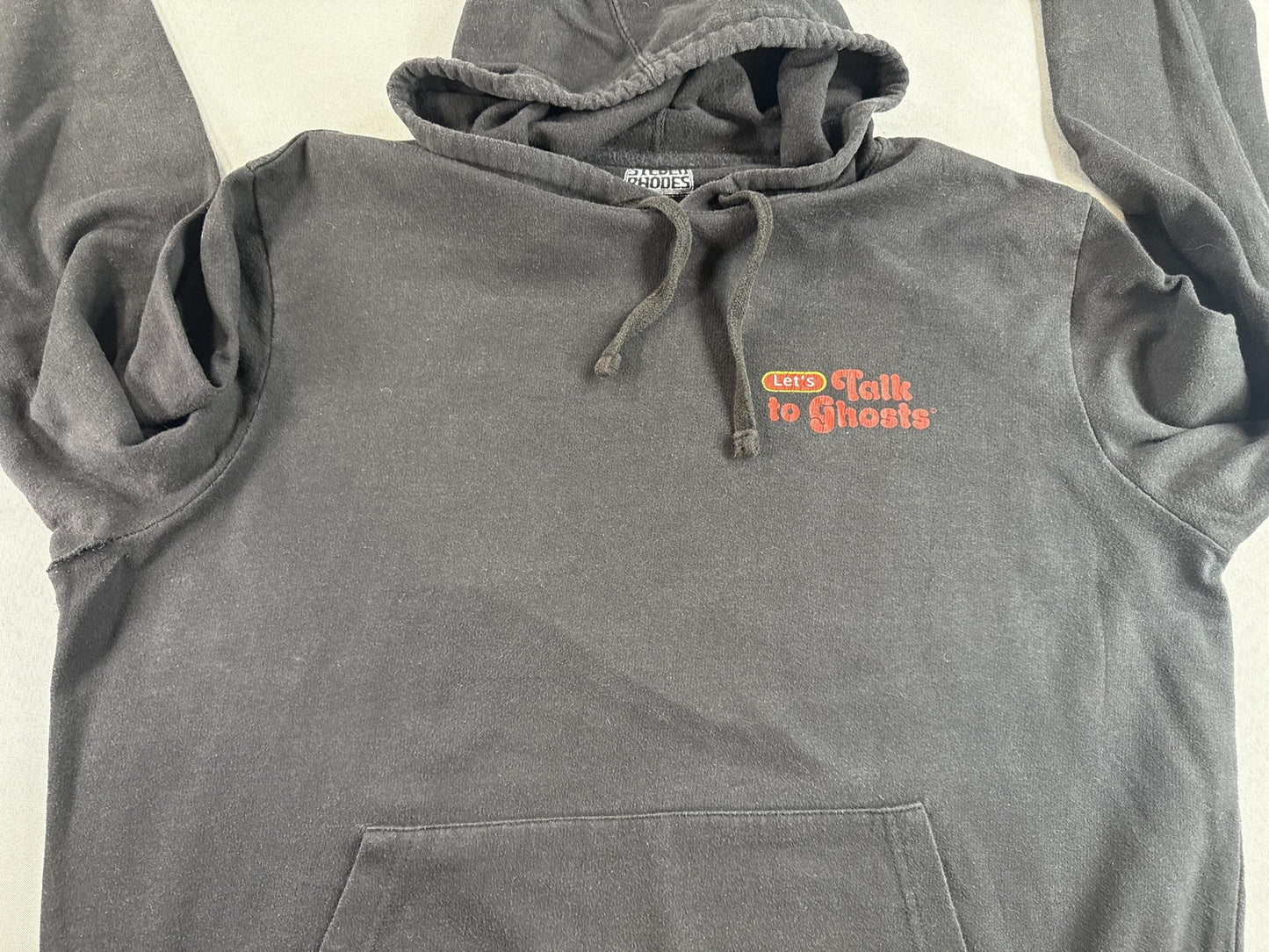 Steven Rhodes Let's Talk Skull Horror Hoodie XL Black Pullover Graphic Long