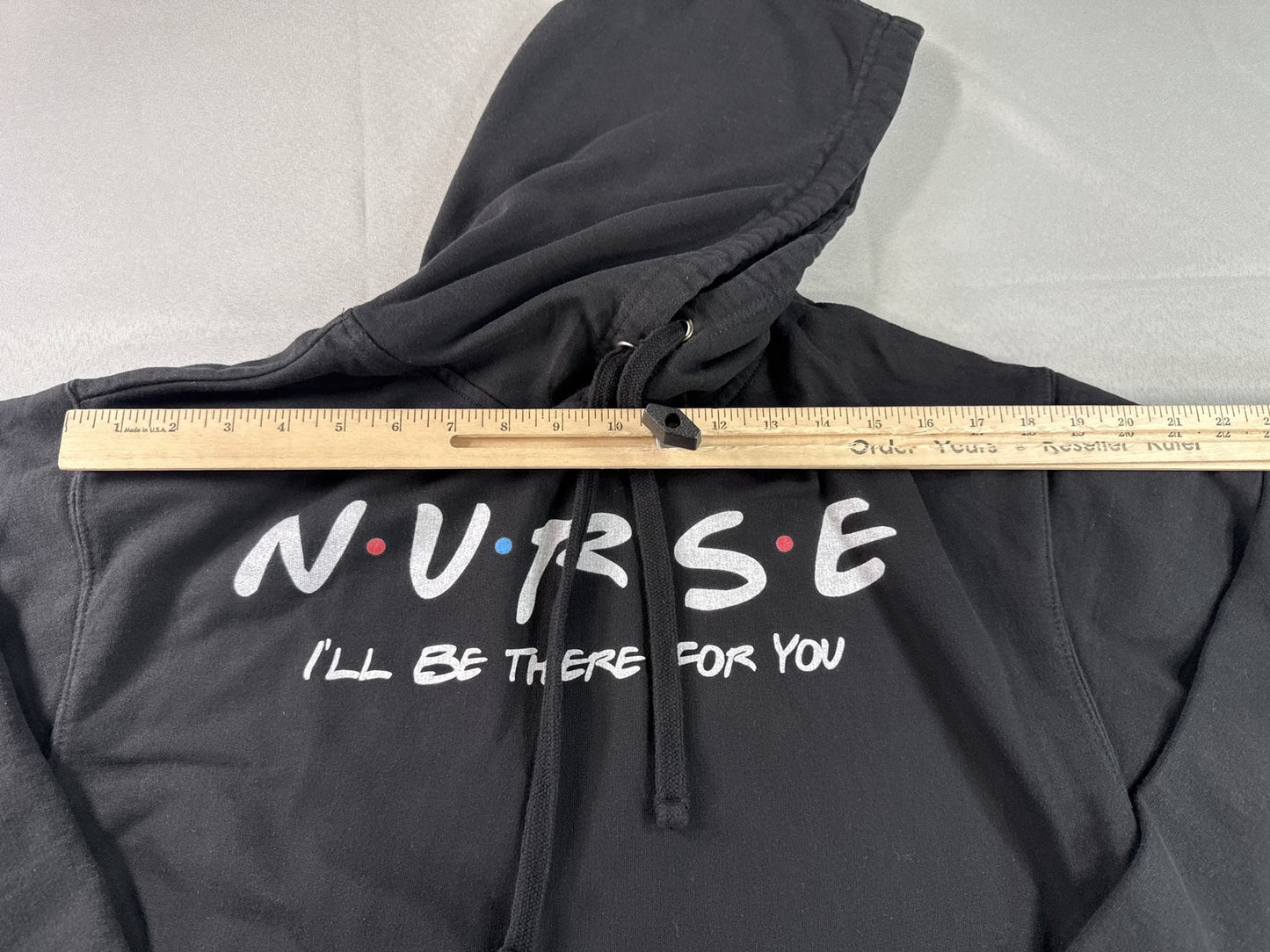 INDEPENDENT TRADING COMPANY Nurse Medical Hoodie M Black Cotton Pullover Women