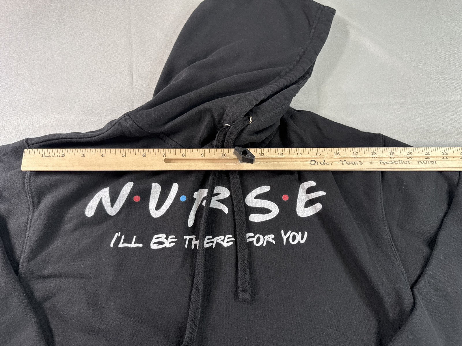 INDEPENDENT TRADING COMPANY Nurse Medical Hoodie M Black Cotton Pullover Women