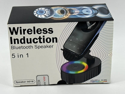 5-in-1 Wireless Induction Bluetooth Speaker Phone Holder RGB Light Rechargeable