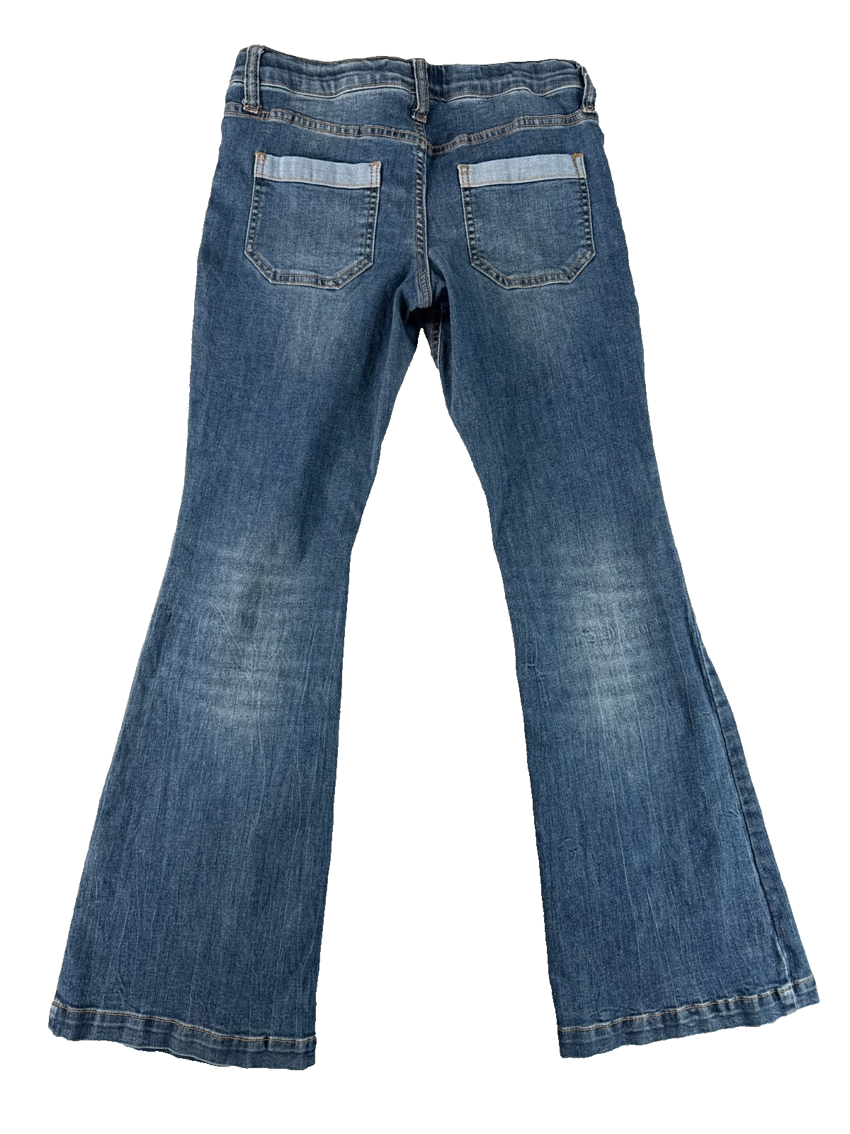 Art Class Girls Flare Jeans Size 16 Blue Stretch Denim Wide Leg Boho Y2K