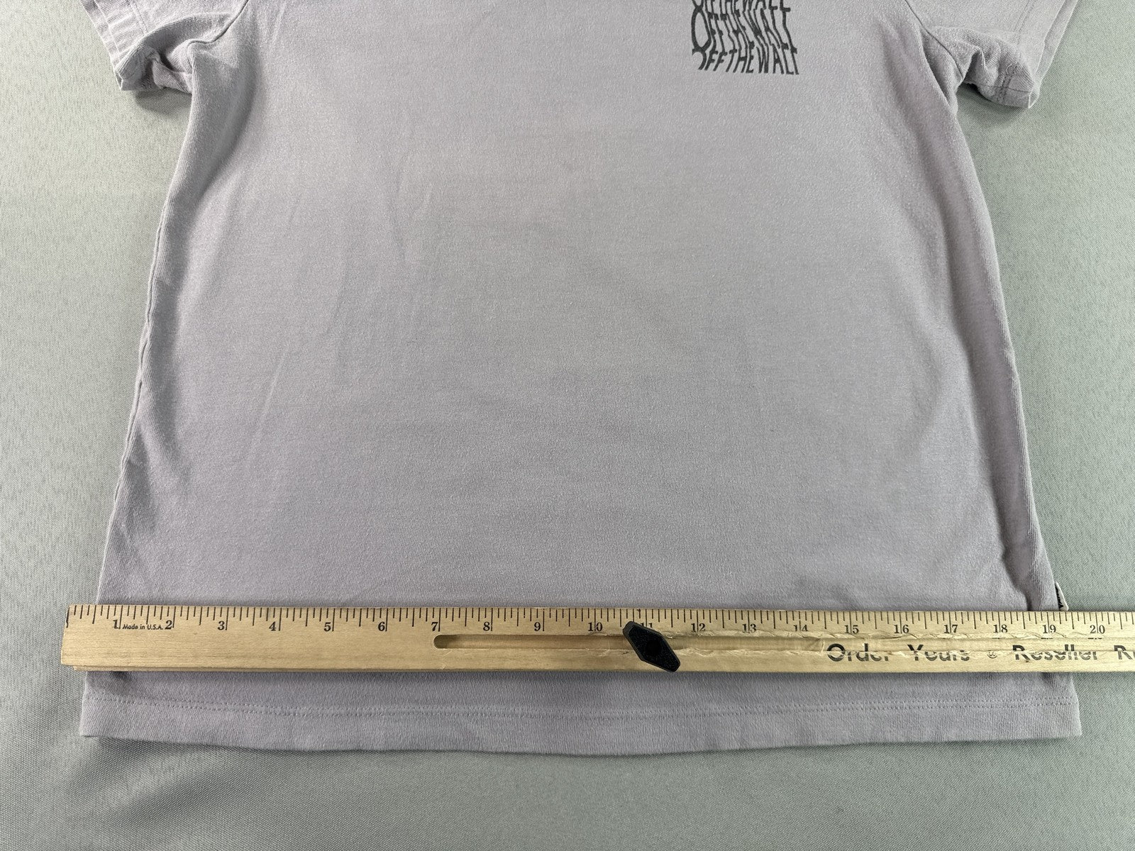 VANS Off The Wall Graphic Tee X SMALL Gray Cotton Crewneck Short Sleeve