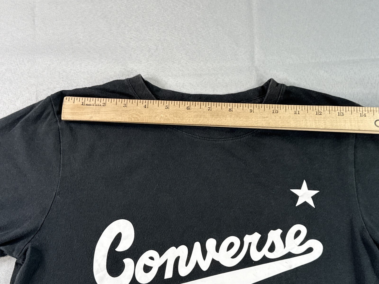 Converse All Star Chuck Taylor Graphic Tee L Black Cotton Crewneck Short