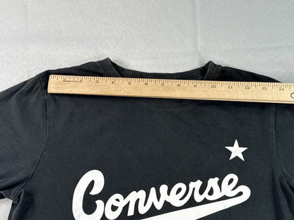 Converse All Star Chuck Taylor Graphic Tee L Black Cotton Crewneck Short