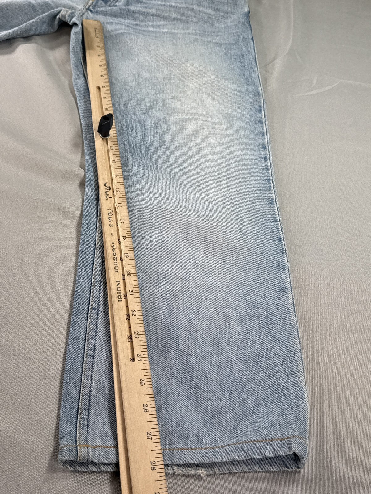 Helmut Lang Straight Leg Jeans 36 Light Wash 100% Cotton Regular Fit