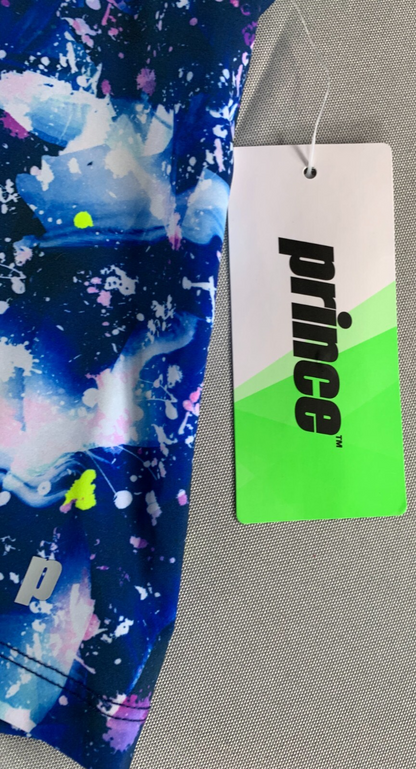Prince Girls Tennis Skort S 8-9 Cosmic Confetti Blue Stretch Wicking NWT Apparel