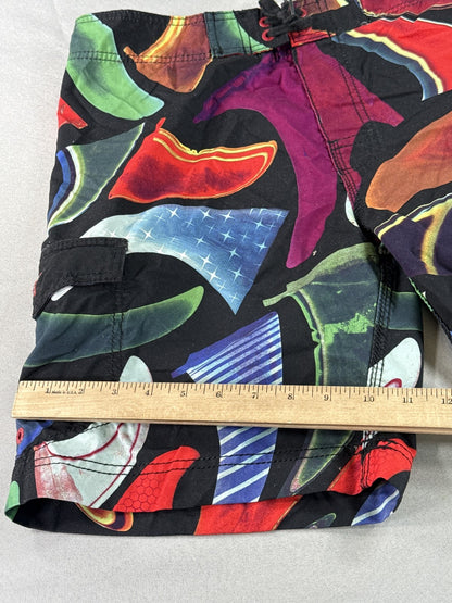 Billabong Board Shorts 34 Multi Color All Over Print 100% Polyester Surf