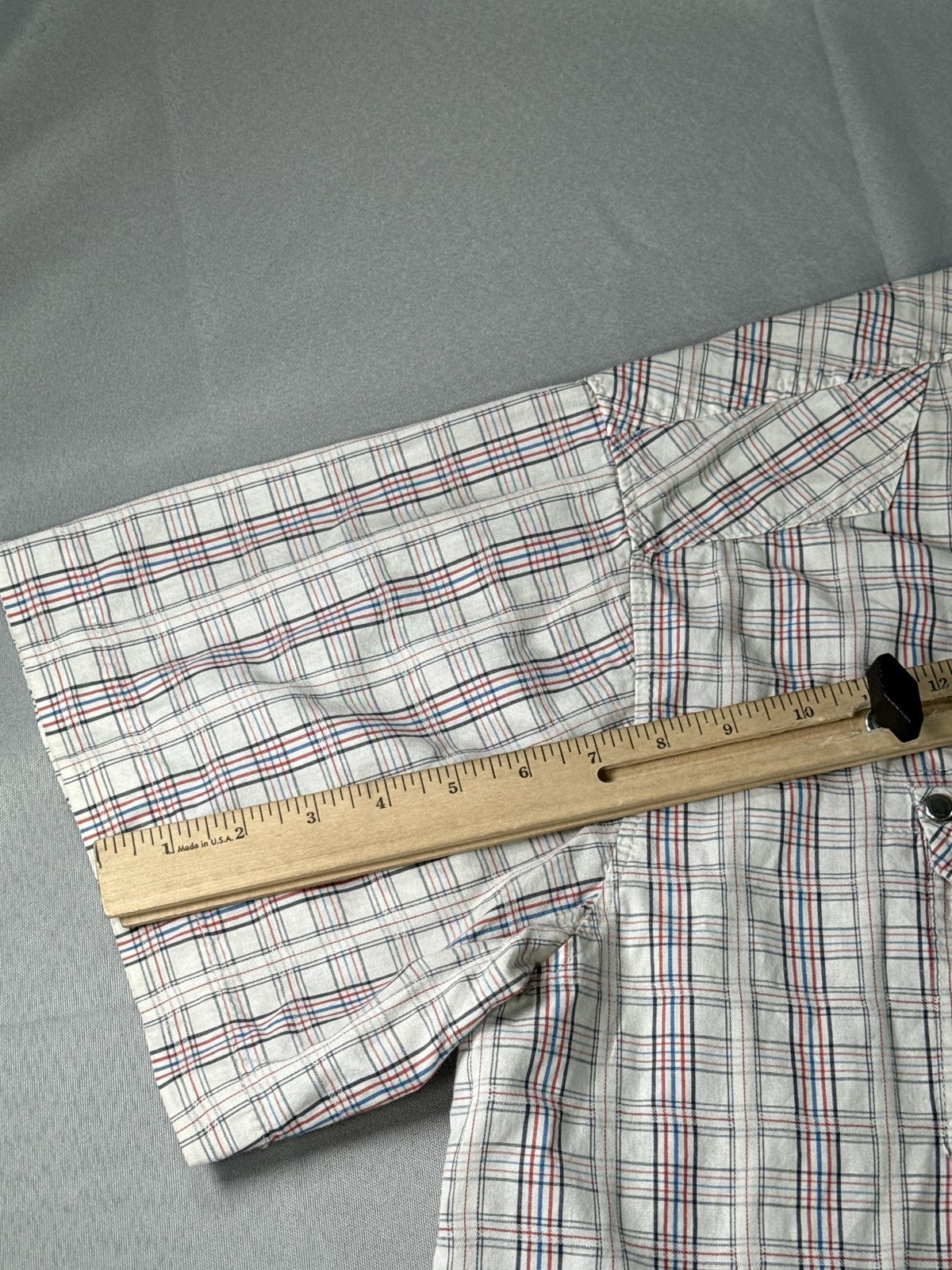 SEAN JOHN Plaid Short Sleeve Button Up Shirt Mens 4XB Multicolored 100% Cotton