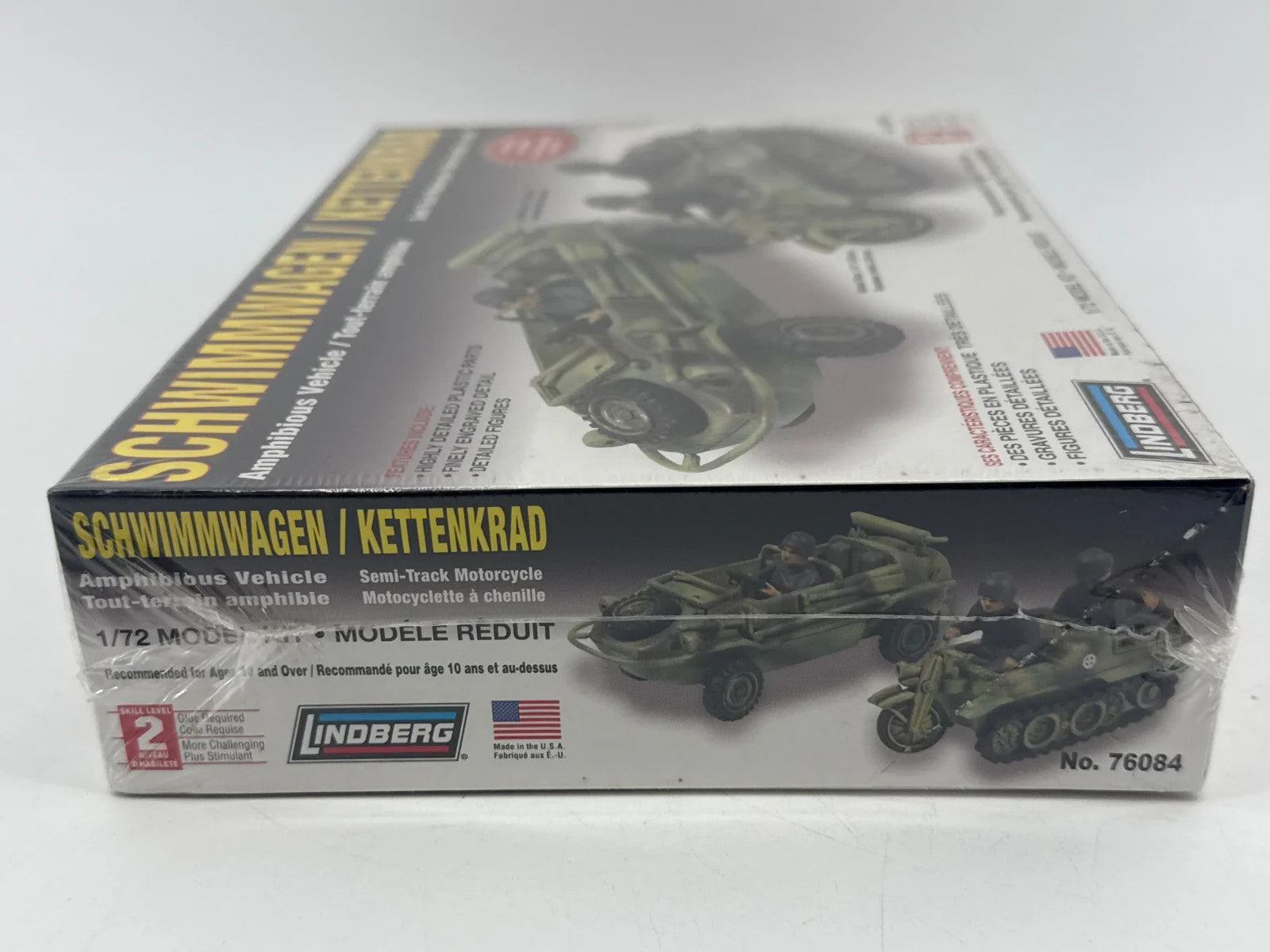 Lindberg 1/72 Schwimmwagen Kettenkrad Model Kit #76084 NEW Sealed WWII Unbranded
