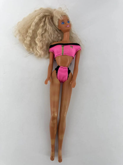 1989 Mattel Beach Barbie Doll #3237 w/ Swimsuit &amp; Acc Apparel Clothing New