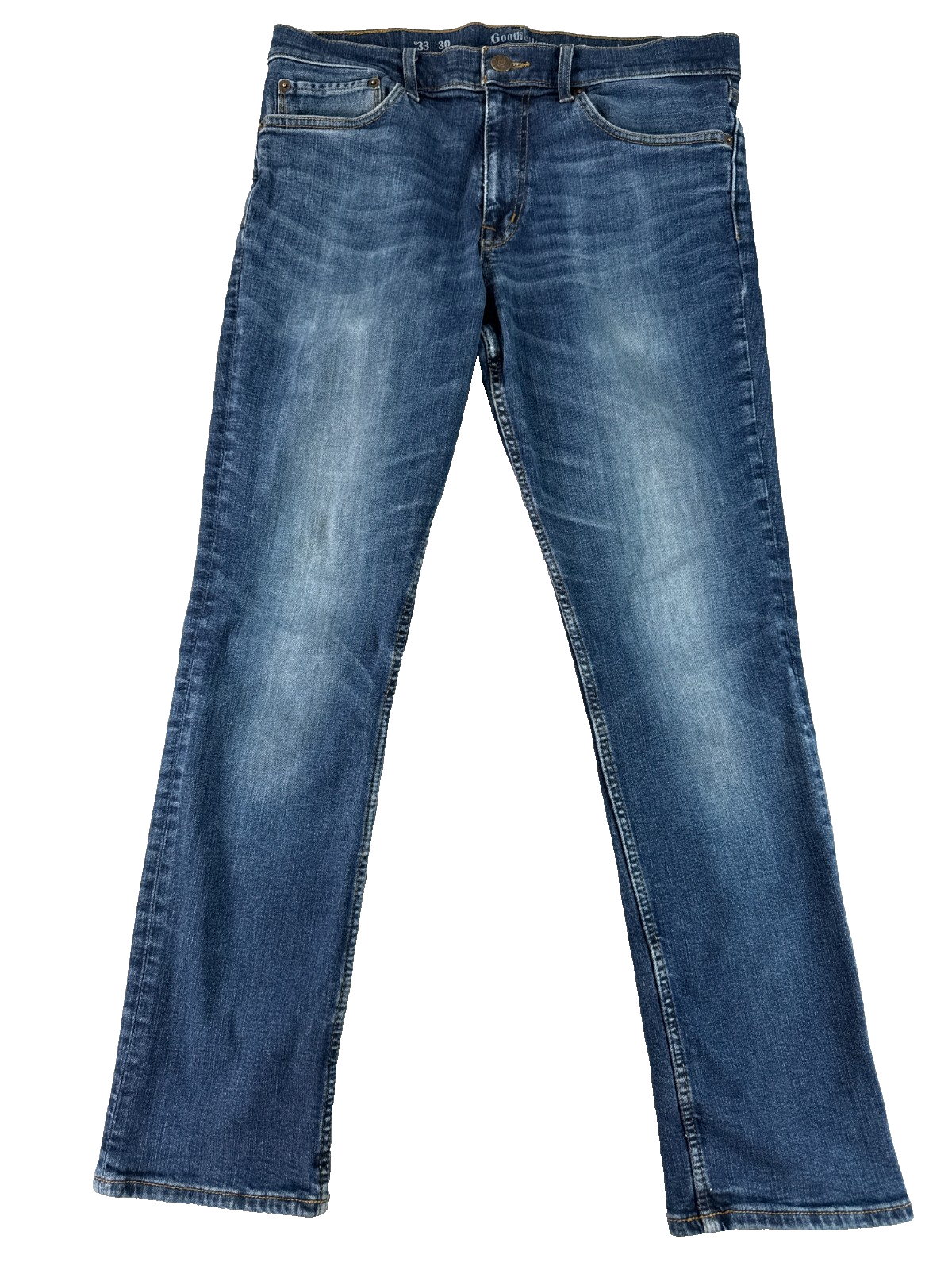 Goodfellow Slim Straight Jeans Mens 33x30 Blue Stretch Denim Medium Wash