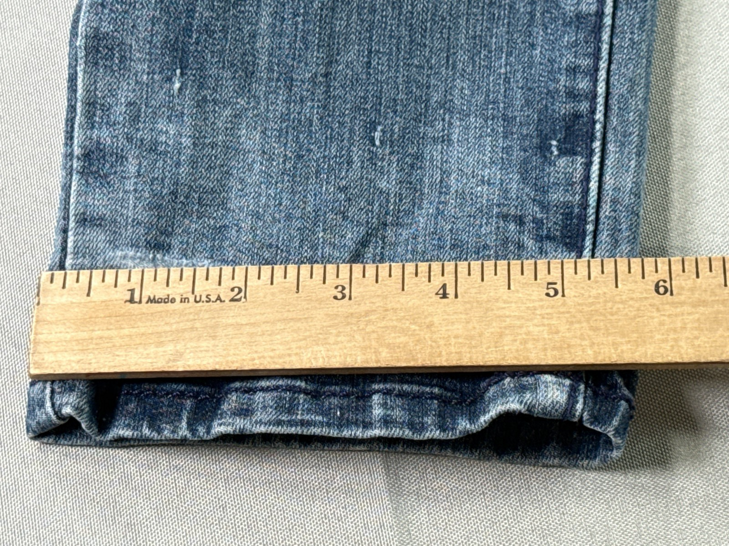 Simply Vera Vera Wang Capri Jeans Womens 0 Blue Mid Rise Stretch Distressed