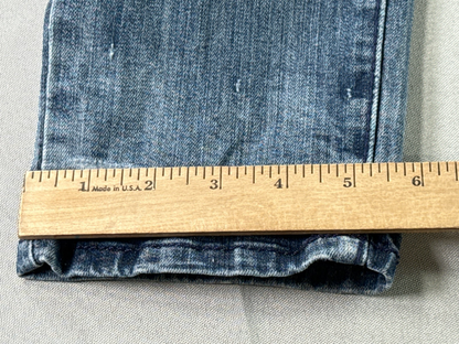 Simply Vera Vera Wang Capri Jeans Womens 0 Blue Mid Rise Stretch Distressed
