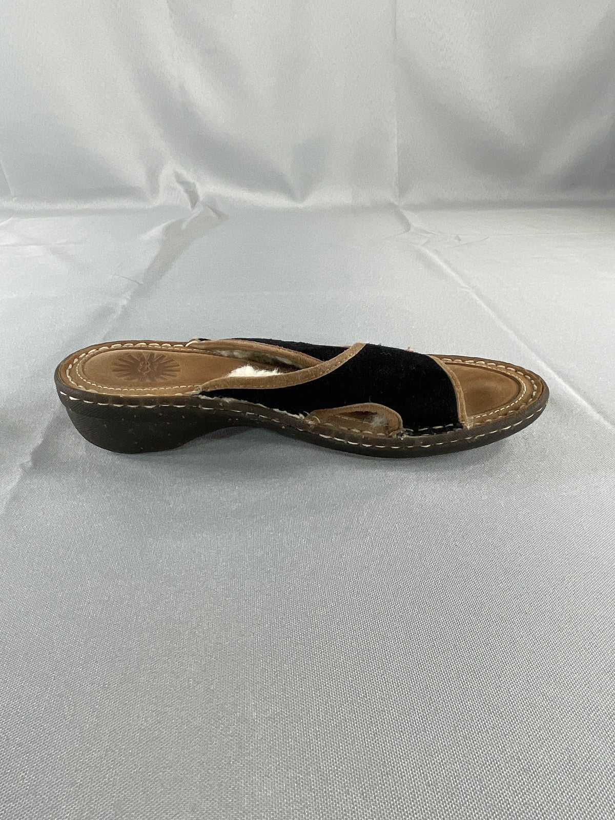 UGG Australia Shoes Womens Size 6 Shearling Slide Sandals Leather Clogs 1793