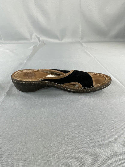 UGG Australia Shoes Womens Size 6 Shearling Slide Sandals Leather Clogs 1793