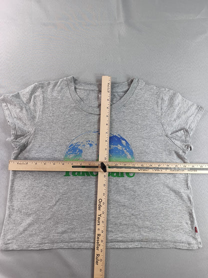 Levi's Earth Environmental Graphic Tee XL Mens Gray Cotton Jersey Crewneck Short