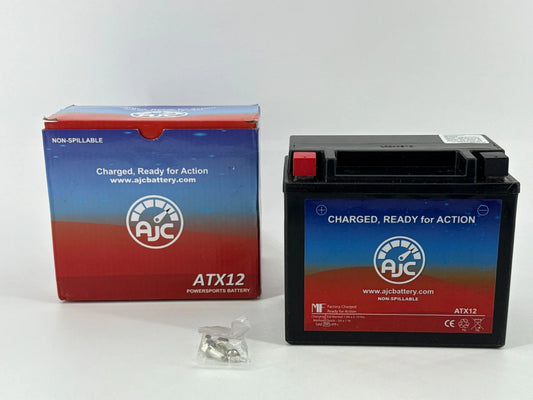 AJC ATX12 Powersports Battery 12V Non-Spillable Sealed AGM ATV Scooter Bike NWT