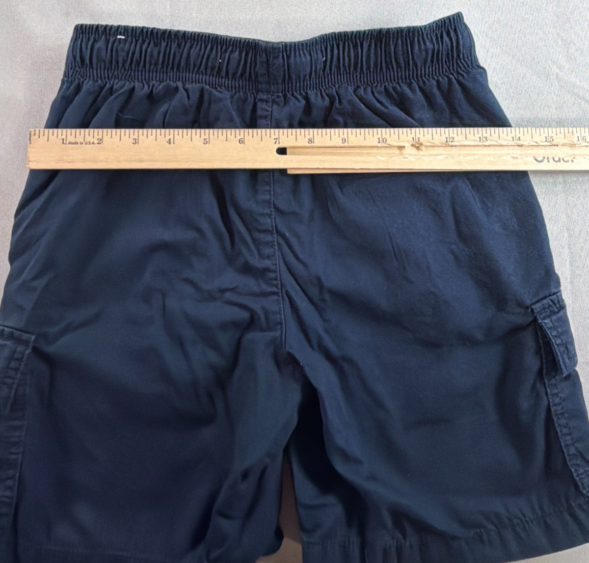 Bundle Boys Old Navy Blue Cargo Beige Pull Up Shorts Set of 2 Size Large 10-12