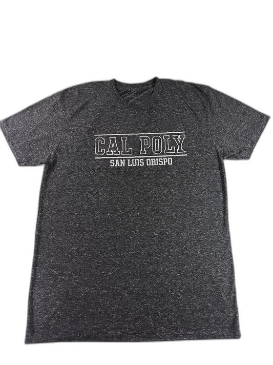 Cal Poly San Luis Obispo College Graphic Tee Mens Black Heather Short Sleeve USA