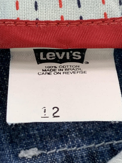 Levis Shorts Womens 12 Denim High Rise Utility Carpenter Pockets Casual Summer