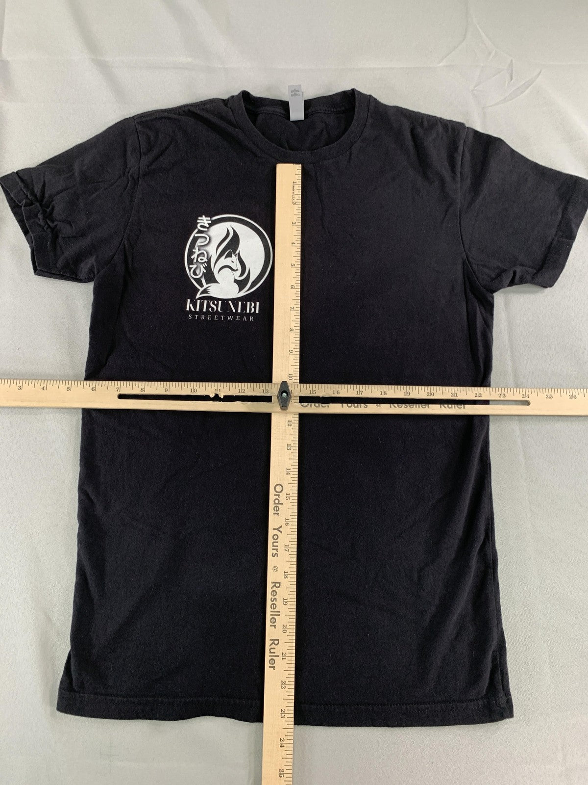 Kitsunebi Shirt Mens Small Black Anime Science Graphic Tee Streetwear Fox Logo