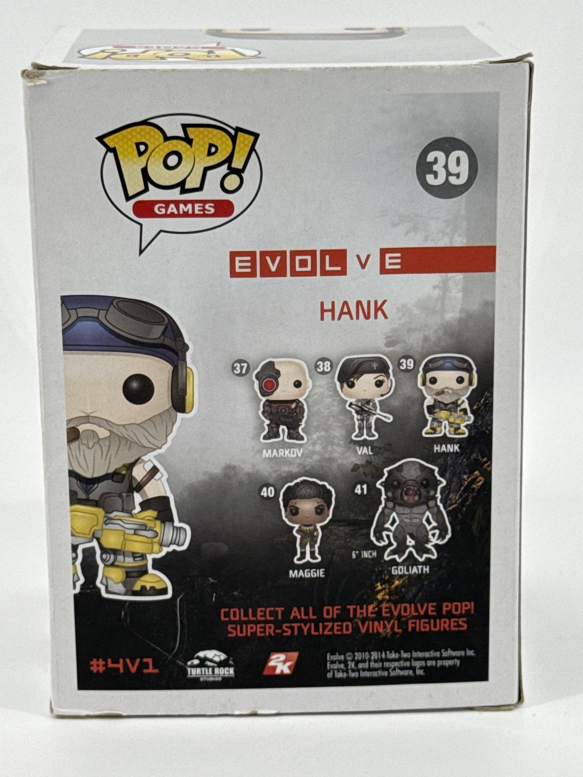 Funko Pop Games Evolve Hank #39 Vinyl Figure 3293 Standard Multicolor Boxed Red