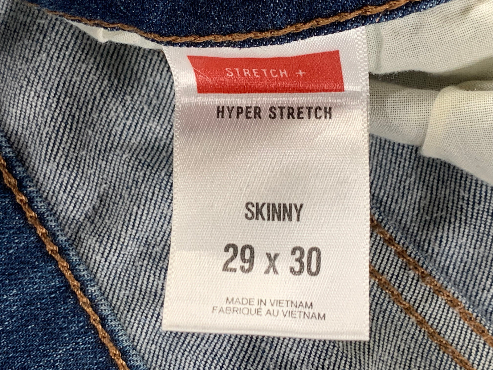 Express Skinny Hyper Stretch Jeans Womens 29x30 Dark Wash High Rise Denim Fit
