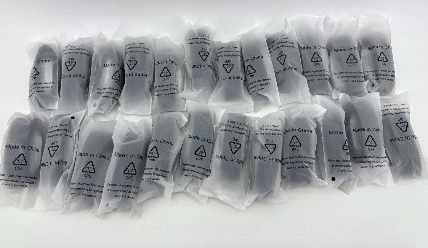 24x Pet Fountain Filters for Cat Dog Water Dispenser Carbon Replacement Lot NEW